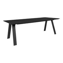 Lauko valgomojo stalas | 100 x 74 x 220 cm | Juoda