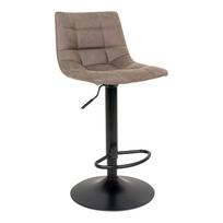 Aksominė reguliuojama baro kėdė | 61-81,5 cm | Ruda | 2 vnt. kompl.