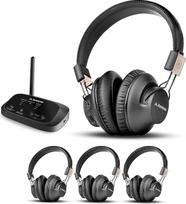 "Avantree Quartet 2" - [2025 m. atnaujinta] "Bluetooth" suderinama belaidė grupinė klausos sistema su ausinėmis ir siųstuvu vakarėliams, tylioms diskotekoms, televizoriui - kelios ausinės su mažu vėlavimu ir švariu garsu