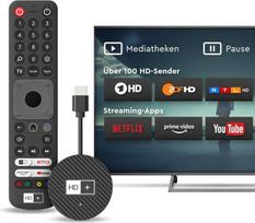 "HD+ IP TV Stick", internetinė televizija visiems televizoriams, 3 mėn. HD TV, prieiga prie "Netflix", "YouTube", su HDMI, "Wi-Fi/LAN" ir 4K