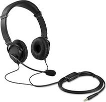 "Kensington" USB "Hi-Fi" ausinės su mikrofonu ir garsumo valdymu, su pasukamu mikrofonu, triukšmo slopinimu, reguliuojamu universaliu galvos dirželiu (K33597WW)