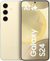 "Samsung Galaxy S24 AI" išmanusis telefonas, "Android" mobilusis telefonas be sutarties, 8GB RAM, 256GB atminties, 50 MP kamera, ilgai veikianti baterija, gintarinės geltonos spalvos