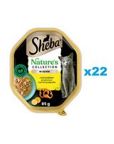 SHEBA Nature's Collection dėklas 22x85 g drėgno visaverčio ėdalo suaugusioms katėms su vištiena padaže