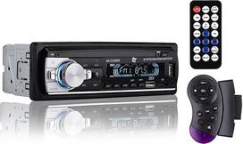 NK automobilinis radijas su RDS - 1 DIN - 4 x 40 W - "Bluetooth 5.0", AUX funkcija, MP3 grotuvas ir x2 USB, FM stereofoninis garsas, laisvų rankų įranga, nuotolinis valdymas, LCD ekranas, "iOS" ir "Android" (eMark)