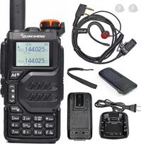 Quansheng UV-K5 5W VHF UHF Walkie Talkie įkroviklis įkraunamos baterijos radijo stotis, dviejų juostų dvipusis radijo ryšys (G kablio ausinės su lengvais ausų kištukų priedais)