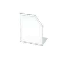 Stiklas po židiniu 1100x1100x8 mm nuožulnus kvadratas