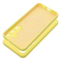 Case SILICONE 2mm for SAMSUNG S25 Edge compatible with MagSafe lemon