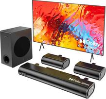 "Hiwill" 5.1CH garso juosta televizoriams, "Dolby Atmos" garso sistema, 2 laidiniai erdviniai garsiakalbiai, garso juosta televizoriams su 5,25 colio žemų dažnių garsiakalbiu, aiškus balsas, 380 W maksimali galia, "HiElite A51