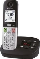 "Panasonic" KX-TGU430EXB skaitmeninis belaidis telefonas su atsakikliu, bazinė stotis ir 1 ragelis, LCD ekranas, mėgstamiausias skambintojas, žibintuvėlis, suderinamas su klausos aparatu, juodas ir sidabrinis