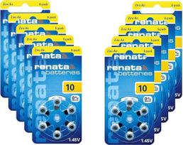 "Renata" ZA10.DP6 Klausos aparatų baterijos 10x 60 vnt. geltonos spalvos 1,45 V pakuotėje 6 vnt.