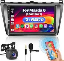 2 + 64G "Android CarPlay" radijas "Mazda 6 Atenza 2007-2012", 9 colių jutiklinis ekranas su belaidžiu "CarPlay" ir "Android Car", palaiko GPS navigacijos nuorodą "Bluetooth" veidrodis RDS AHD DSP