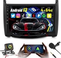 8 branduolių 4G + 64G Android 13 automobilinis radijas VW Volkswagen Polo 2008-2020 m., belaidis Carplay ir Android automobilinis 9 colių 2 DIN jutiklinio ekrano automobilinis radijas su WiFi/GPS/Bluetooth5.0/32EQ DSP/FM RDS
