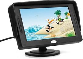 Bendras 4,3" TFT LCD spalvotas monitorius 16: 9, skirtas automobilio atbulinės eigos stovėjimo aikštelės atbulinės eigos kamerai GPS