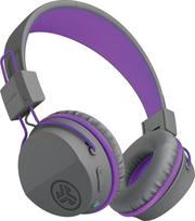 JLAB Audio Jbuddies Studio "Bluetooth" belaidės sulankstomos ausinės vaikams 13 valandų baterijos veikimo laikas "Bluetooth 4.1" 6 16 metų amžiaus pilka/ violetinė