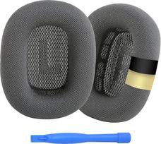 MMOBIEL "AirPods Max" ausinių "AirPods Max" pakaitiniai įdėklai - "Premium" - tinklinio audinio ausinių įdėklai su silikoniniu sluoksniu - pakaitiniai įdėklai - pilki