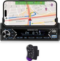 NHOPEEW 1 DIN automobilinis radijas su "Bluetooth" - MP3 grotuvo palaikymas, telefono laikiklis - du USB prievadai/ TF kortelė/FM radijas/AUX įvestis/Valdymo vairas/žibintai su mygtukais