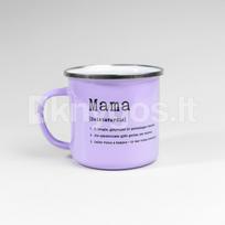 Metalinis puodelis „Mama“, alyvinis, 300 ml