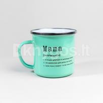 Metalinis puodelis „Mama“, mėtinis, 300 ml