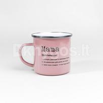 Metalinis puodelis „Mama“, pelenų rožinis, 300 ml