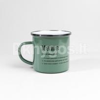 Metalinis puodelis „Mama“, alyvuogių spalvos, 300 ml
