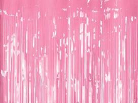 Party Deco PartyDeco Folinė kutų užuolaida dekoracijoms šviesiai rožinė 100x200cm