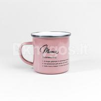 Metalinis puodelis su stilingu užrašu „Mama“, pelenų rožinis, 300 ml