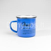 Metalinis puodelis su stilingu užrašu „Močiutė“, mėlynas, 300 ml