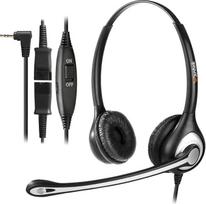 2,5 mm belaidės telefono ausinės su triukšmą slopinančiu mikrofonu, "Wantek" fiksuotojo ryšio telefono ausinės, skirtos "Gigaset C430 C610 S850 Panasonic Cisco DECT" telefonui, namų biurui