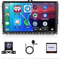 4G + 64G belaidis Carplay automobilinis radijas VW Golf 5 6 Passat Polo Tiguan Touran Caddy Skoda Seat 9 colių jutiklinio ekrano automobilinis radijas su Mirror Link Bluetooth FM USB/AUX/EQ vairo valdymas atbuline eiga