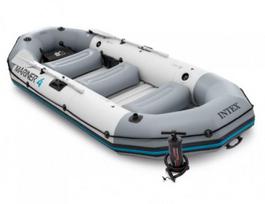 Pripučiama keturvietė valtis kietu dugnu Intex 68376 MARINER 4 Boat Set, matmenys 328x145x48