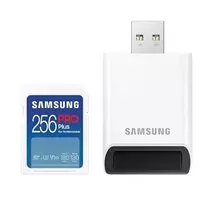 Samsung PRO Plus SDXC 256GB UHS-I U3 [Rašymas 130MB/s Skaitymas 180MB/s] su skaitytuvu v 2023