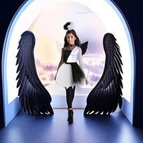 Angelų Velnių Sparnų Kostiumų Rinkinys Tutu Karnavalinis Kostiumas Vaikams Cosplay Sceniniam Pasiruošimui white