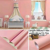 1 vnt. ypač storas lipnus tapetų lipdukas rožinis lipnus plėvelė baldams, durims, lentynoms, stalo renovacijai 15,75x118 colių 40*300cm/15.75*118in rožinė