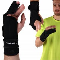 Kairės rankos pirštų įtvaras Fit4Med, juodas