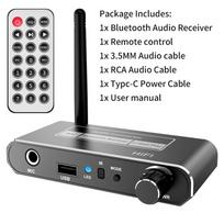 HIFI Bluetooth 5.2 garso imtuvas DAC Koaksialinis skaitmeninis į analoginį keitiklis 3.5mm AUX RCA Mikrofono U-Disk lizdas Stereo belaidis adapteris D200