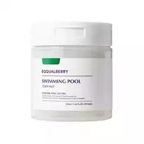 EQQUALBERRY Swimming Pool Toner Pads drėkinantys ir šveičiantys tonerio padeliai veidui 220ml / 70vnt