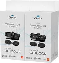 "Cardo PACKTALK Outdoor Duo Pack", šalmo ryšio sistema, idealiai tinkanti slidinėjimui, snieglenčių sportui ir važinėjimui dviračiu (juoda, 4 vnt.)