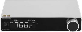 "Topping E70 Velvet AK4499EX" dekoderis XU316 DSD512 PCM768kHz "Bluetooth" 5.1 LDAC 24Bit/96kHz su nuotolinio valdymo DAC (20 x 13,8 x 4,4, sidabrinis, 1)