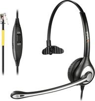 "Wantek" laidinės telefono ausinės su triukšmo slopinimo mikrofonu, skirtos Yealink T42 Avaya 1608 9640 Cisco 7905 7911 Grandstream GXP1400 Snom 870 Huawei C58 AltiGen IP805 Panasonic KXT IP telefonams (F600Y1)