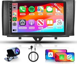 4G + 64G automobilinis radijas "Mercedes Benz Smart Fortwo" 2011-2015 m. su "Carplay" "Android" automobiliu, Hodozzy 9 colių jutiklinio ekrano automobilinis radijas "Android" su navigacija "Bluetooth" "WiFi" 32DSP FM/RDS radijas atbulinės eigos kamera