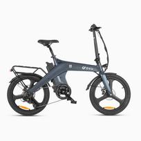 DYU T1 elektrinis dviratis, 250W, 36V 10Ah, magnio lydinio rėmas, 20 colių ratai, maksimalus greitis 25 km/h, pedalų sukimo momento jutiklis, IP54 atsparumas vandeniui 36V 250W 10Ah pilka