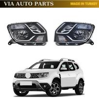 Priekiniai žibintai dešinė kairė 2 vnt. komplektas Renault Dacia Duster 2014-2018 OEM 260605020R 260107307R