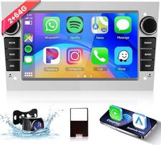 "Carplay" automobilinis radijas "Opel Astra Meriva Zafira" su navigacija/WiFi, 7 colių "Opel" automobilinis radijas "Bluetooth" su "Android Car/EQ/Mirror Link/FM/RDS/SWC/USB + atbulinės eigos kamera, sidabrinės spalvos