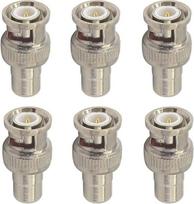 Ysruanh 6 Stück BNC zu RCA Adapter RCA Buchse auf BNC Stecker Video Adapter Connection BNC Stecker zu AV Phono Buchse Stecker für CCTV Kamerasystem