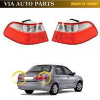 Galinis žibintas kairys ir dešinys 2 vnt. rinkinys (Su lempute) Fiat Albea 2003 Po OEM 51737721 51737722