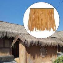 Dirbtinis stogo šiaudų ritinys, skėčio uždangalas, dekoratyvinė baro dekoracija, stogo danga Straw Yellow
