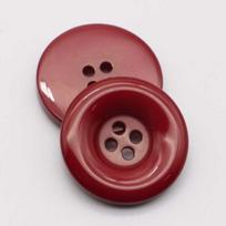 Burgundy Resin Round Four-Eye Button Button Clothes Sweater Suit Woolen Coat Cotton Coat Button 24L = 15.0MM * Burgundy * Round