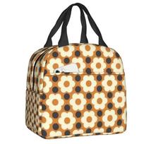 Orla Kiely Multi Stem Izoliuotas pietų krepšys Moterims Daugkartinis Retro Geometrinis Scandi Terminis Šaldytuvas Pietų Dėžutė Biuras Piknikas Kelionė 22x20x13CM smėlis