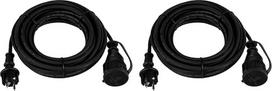 "REV Extension" - 10 m ilgio lauko ilgintuvas - maksimali galia 3680 W - IP44, atsparus purslams - juodas (2 vnt.)