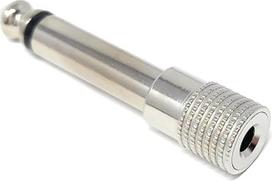 DRUT 1 vnt. 6,35 mm mono jungties kištukas į 3,5 mm stereo lizdą adapterio kabelis konverteris garso adapteris sidabrinis